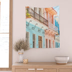 Caribbean Color - Havana Cuba Travel Photography Wall Tapestry Gallery Image 2