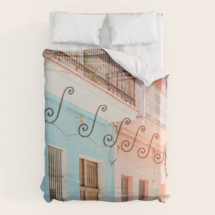 Caribbean Color - Havana Cuba Travel Photography Duvet Cover Gallery Image 6
