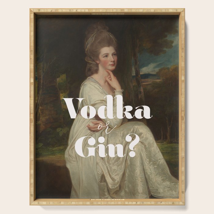 Vodka or Gin? Cocktail Bar Serving Tray Gallery Image 1