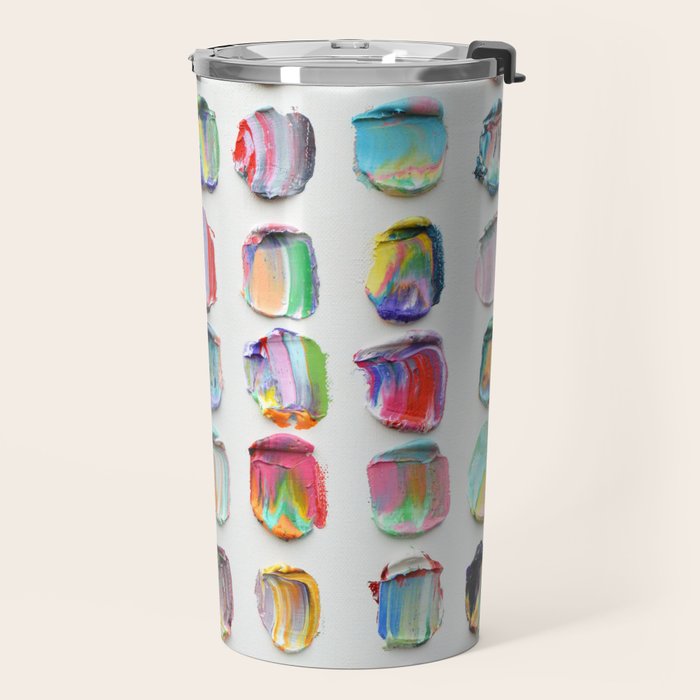 Polka Daub Striations 3 Travel Mug Gallery Image 2