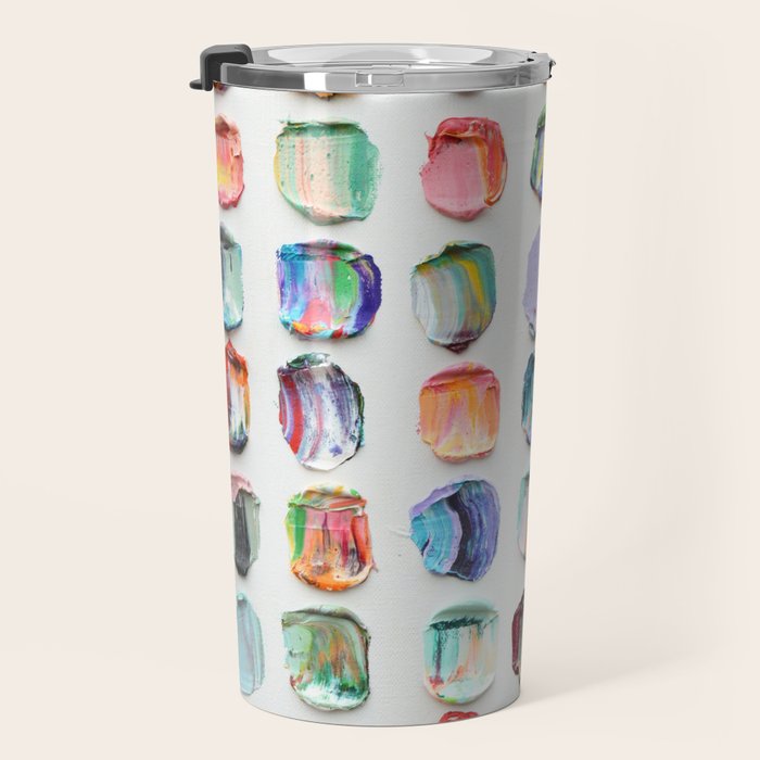 Polka Daub Striations 3 Travel Mug Gallery Image 3