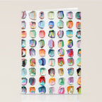 Polka Daub Striations 3 Stationery Card Gallery Image 2