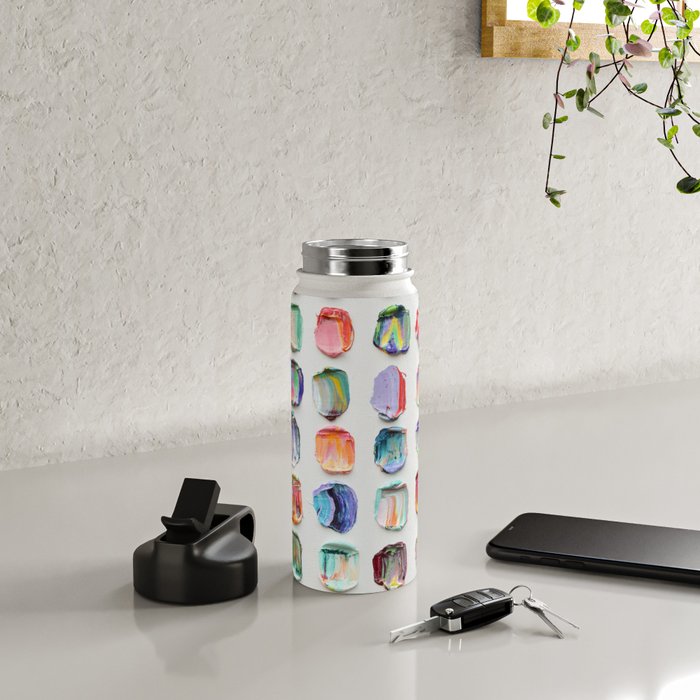 Polka Daub Striations 3 Water Bottle Gallery Image 4