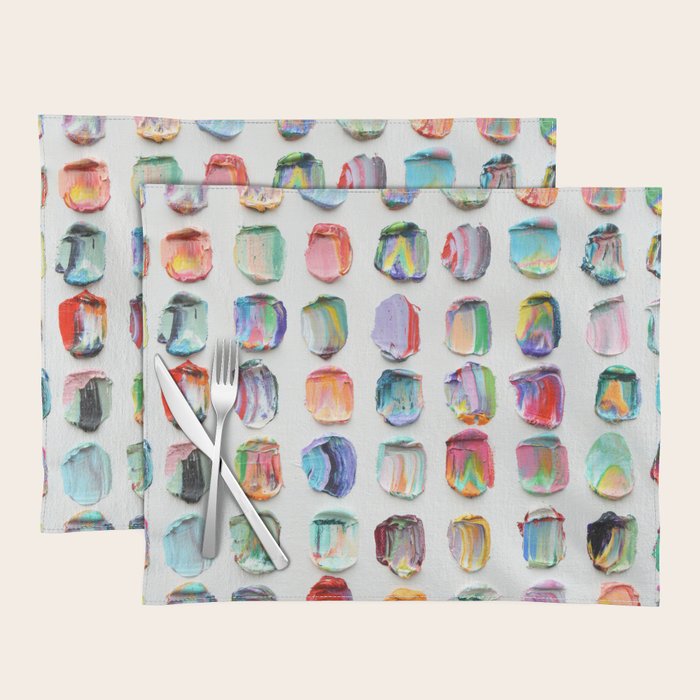 Polka Daub Striations 3 Placemat Gallery Image 1
