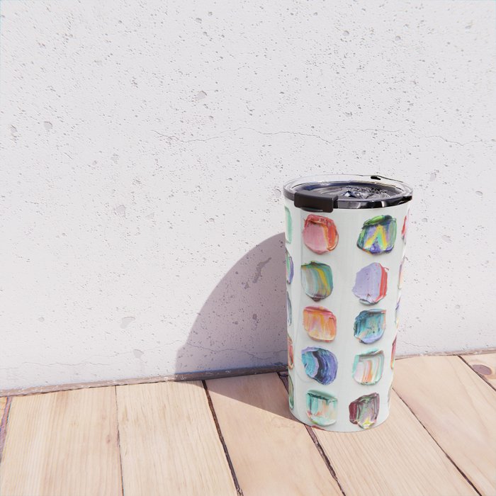 Polka Daub Striations 3 Travel Mug Gallery Image 4