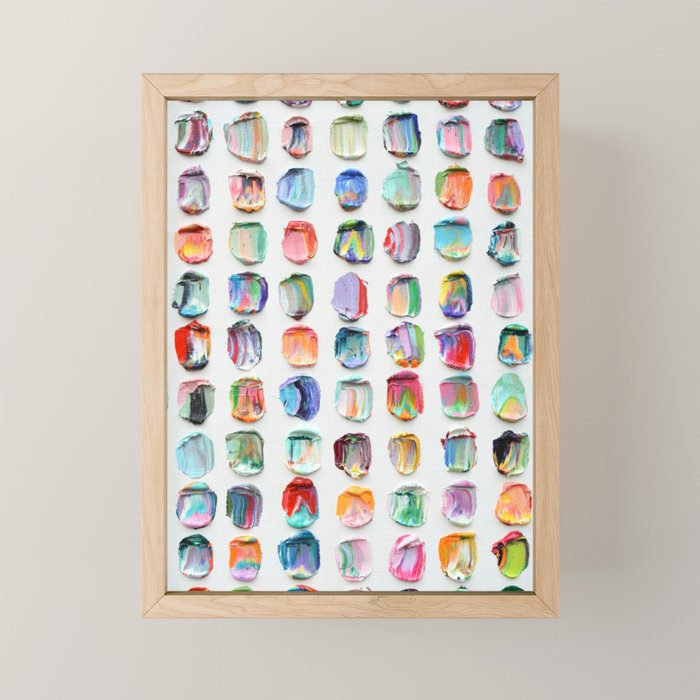 Polka Daub Striations 3 Mini Art Print Gallery Image 1