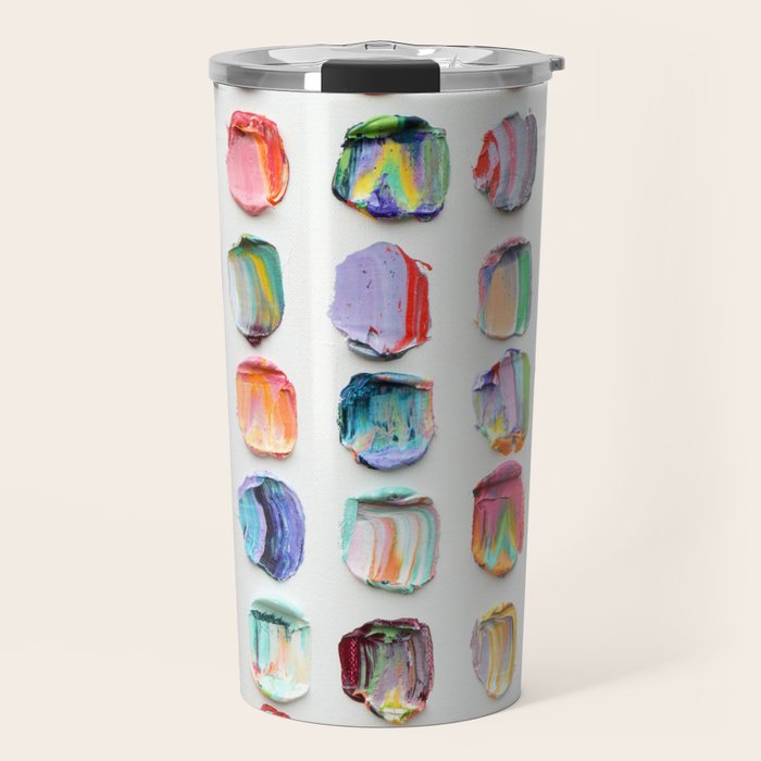 Polka Daub Striations 3 Travel Mug Gallery Image 1