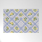 Mediterranean citrus, lemons on blue ceramic tiles Welcome Mat Gallery Image 1