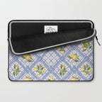 Mediterranean citrus, lemons on blue ceramic tiles Laptop Sleeve Gallery Image 2