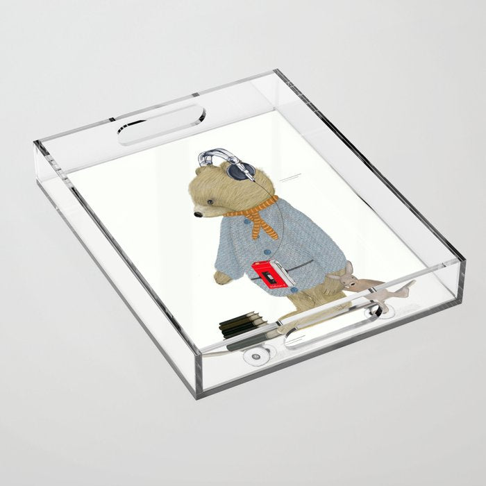 skate bear Acrylic Tray Gallery Image 1