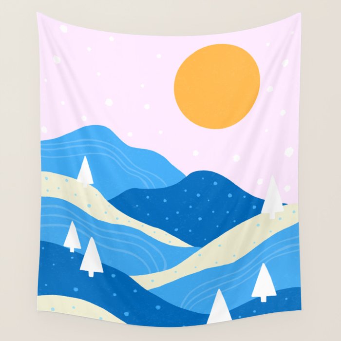 Winter Vista Wall Tapestry Gallery Image 4
