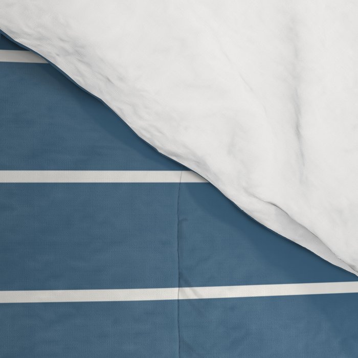 Minimal Arch XXXIV Nautical Blue Modern Geometric Lines Comforter Gallery Image 4