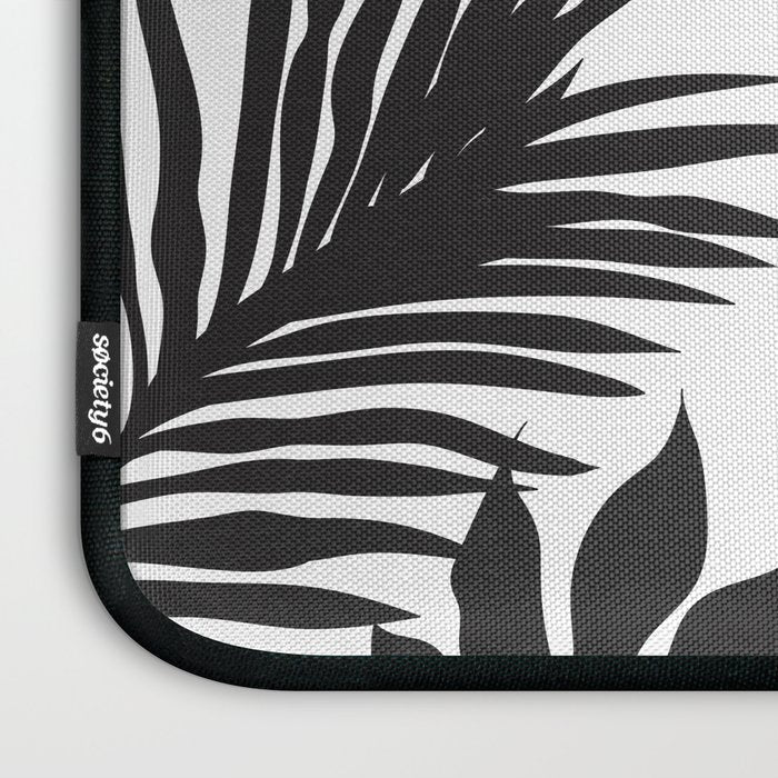 Black And White Palm Leaves Laptop Sleeve Gallery Image 3
