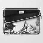Black And White Palm Leaves Laptop Sleeve Gallery Image 2