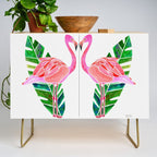 Flamingo and Banana Leaf Credenza Gallery Image 1