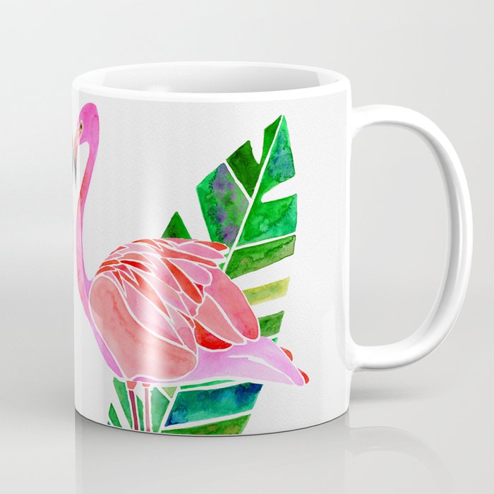 Flamingo and Banana Leaf Coffee Mug Gallery Image 1
