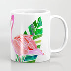 Flamingo and Banana Leaf Coffee Mug Gallery Image 1