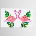 Flamingo and Banana Leaf Tablecloth Gallery Image 2