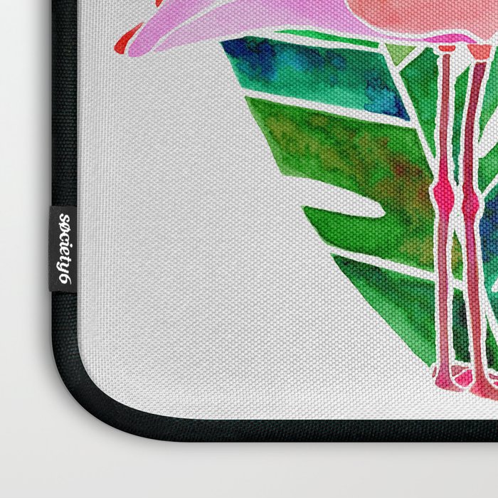 Flamingo and Banana Leaf Laptop Sleeve Gallery Image 3