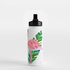 Flamingo and Banana Leaf Water Bottle Gallery Image 2