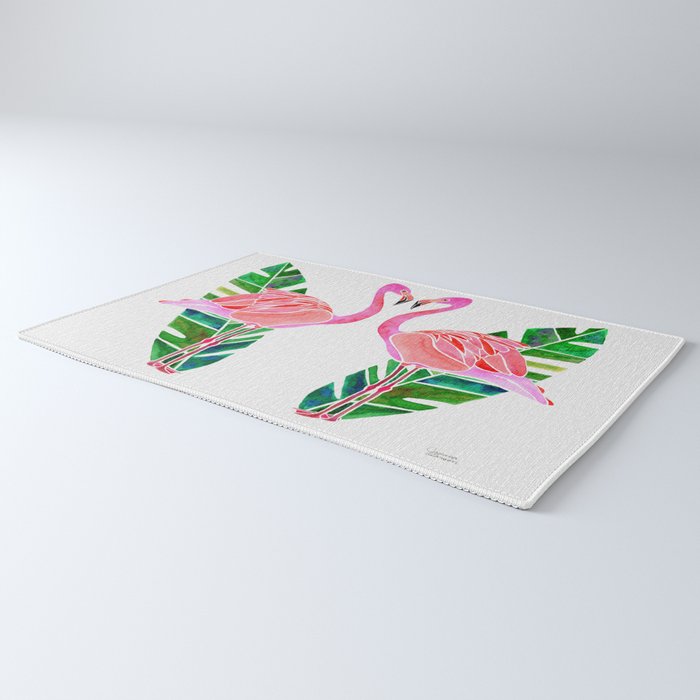 Flamingo and Banana Leaf Rug Gallery Image 3