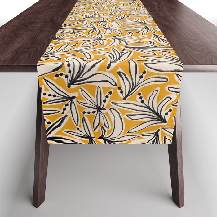 Lily Flower Pattern #2 Table Runner Gallery Image 1