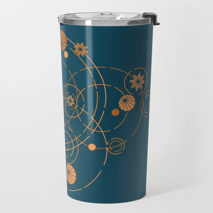 Lotus pool geometry Travel Mug Gallery Image 2