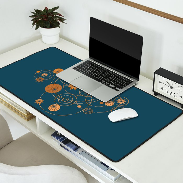 Lotus pool geometry Desk Mat Gallery Image 2