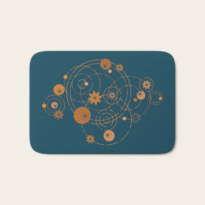 Lotus pool geometry Bath Mat Gallery Image 1