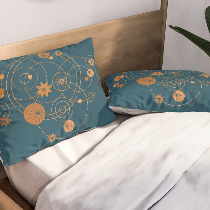 Lotus pool geometry Pillow Sham Gallery Image 2