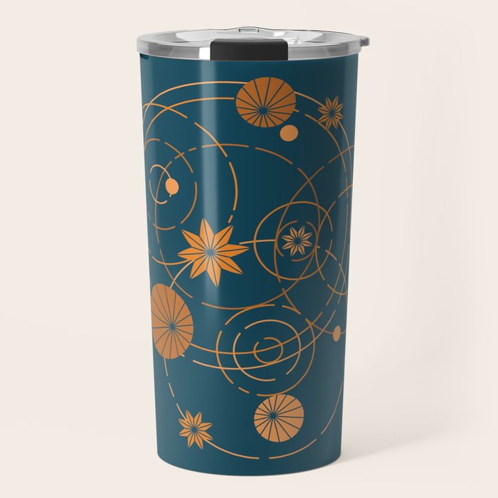 Lotus pool geometry Travel Mug Gallery Image 1