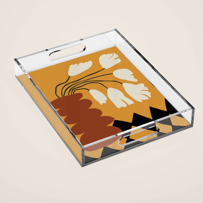 Dropping flower-pot  Acrylic Tray Gallery Image 1