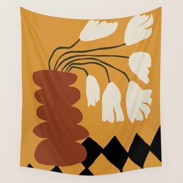 Dropping flower-pot  Wall Tapestry Gallery Image 4