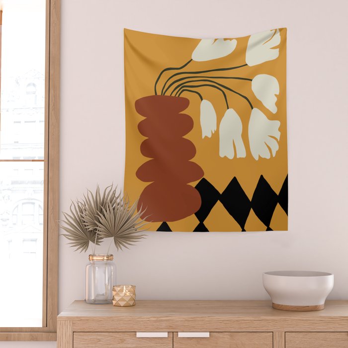 Dropping flower-pot  Wall Tapestry Gallery Image 2