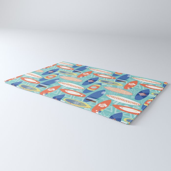 Vintage Surfboards Pattern Rug Gallery Image 3