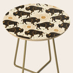 Bison - black, gold, moss green, and cream Side Table Gallery Image 2