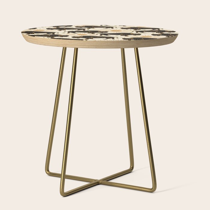 Bison - black, gold, moss green, and cream Side Table Gallery Image 1