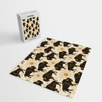 Bison - black, gold, moss green, and cream Jigsaw Puzzle Gallery Image 2