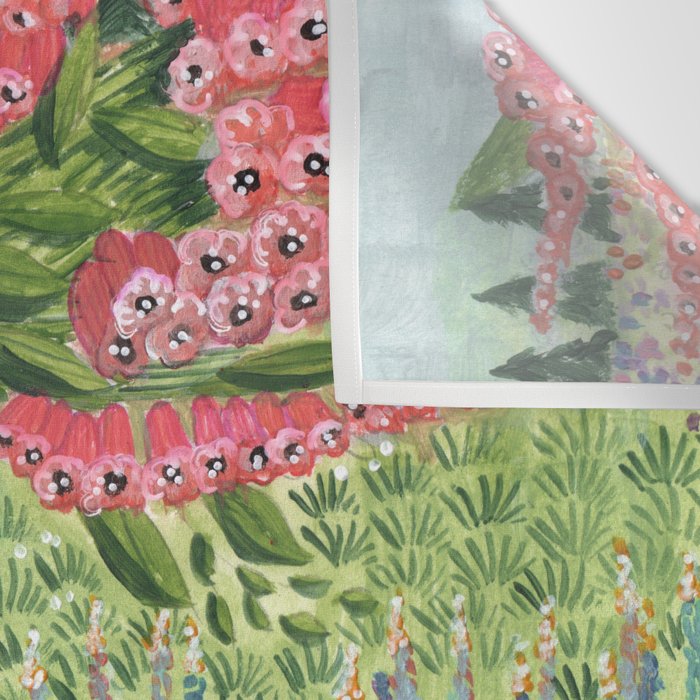 Woman Picking Flowers in the Field Wall Tapestry Gallery Image 3