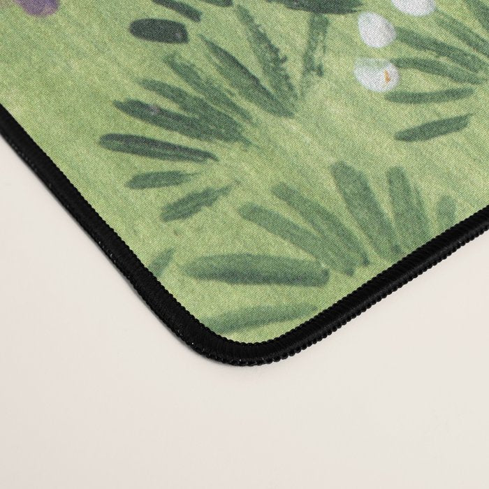 Woman Picking Flowers in the Field Desk Mat Gallery Image 4