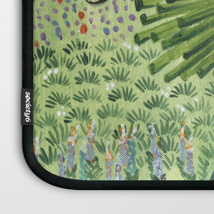 Woman Picking Flowers in the Field Laptop Sleeve Gallery Image 3