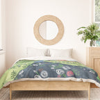 Woman Picking Flowers in the Field Duvet Cover Gallery Image 3