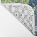 Woman Picking Flowers in the Field Bath Mat Gallery Image 2