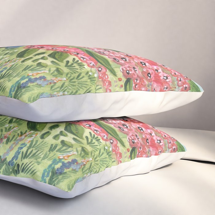 Woman Picking Flowers in the Field Pillow Sham Gallery Image 3