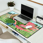 Woman Picking Flowers in the Field Desk Mat Gallery Image 2