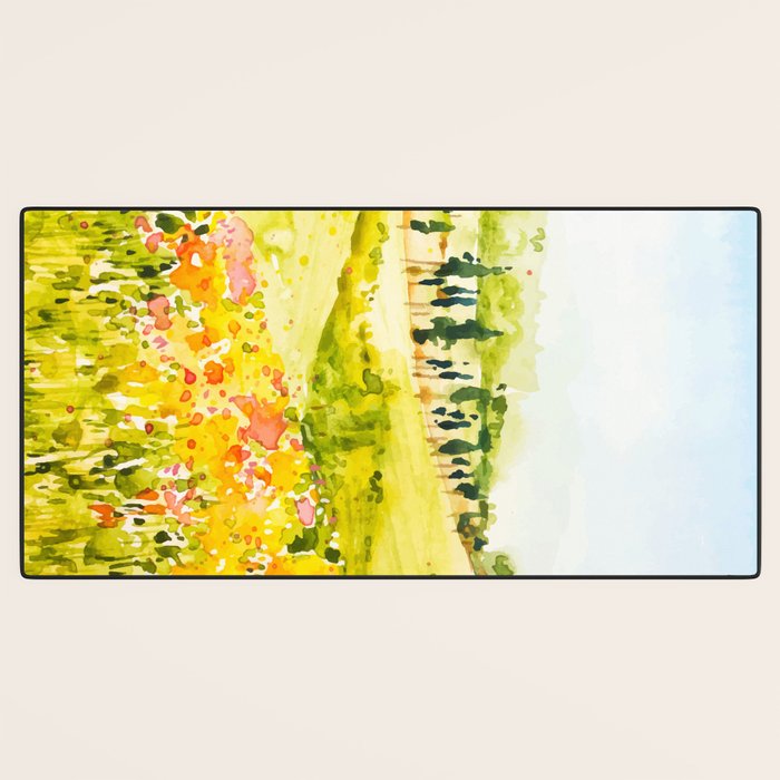 Watercolor Landscape Desk Mat Gallery Image 3