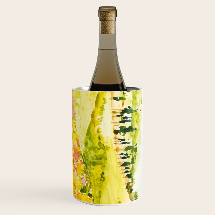 Watercolor Landscape Wine Chiller Gallery Image 1