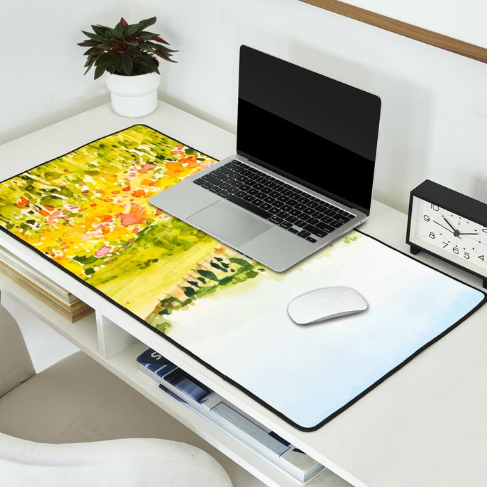 Watercolor Landscape Desk Mat Gallery Image 2