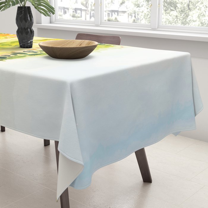 Watercolor Landscape Tablecloth Gallery Image 3