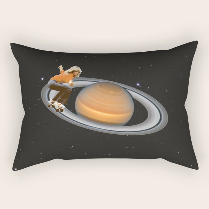 Saturn Skating - Skateboard Rectangular Pillow Gallery Image 2
